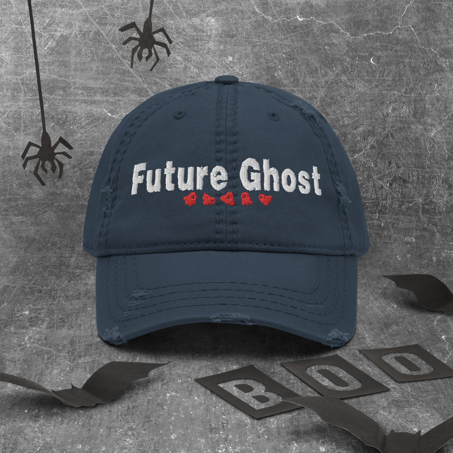 Future Ghost Distressed Dad Hat