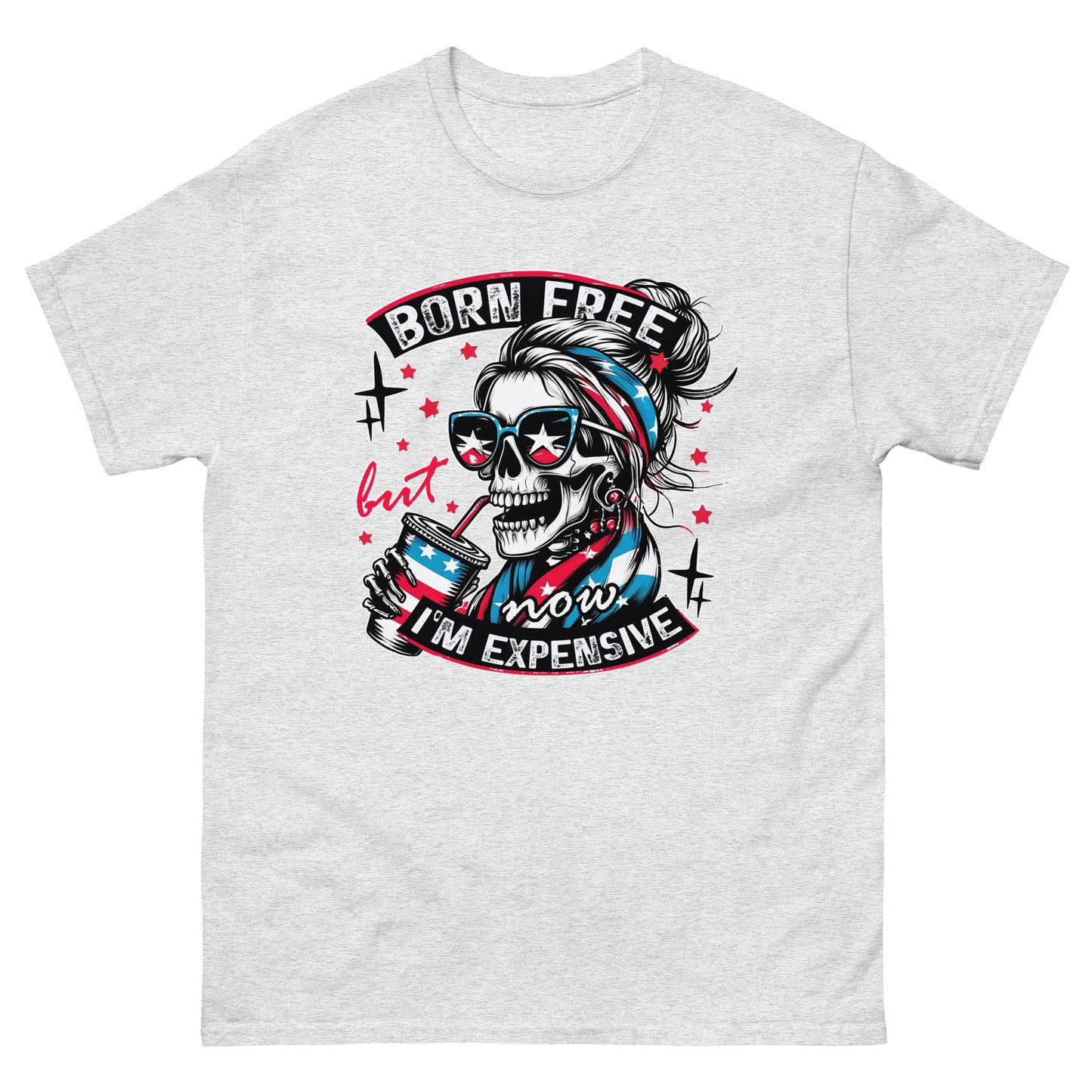 Born Free but Expensive Gildan classic tee - Ghostly Tails