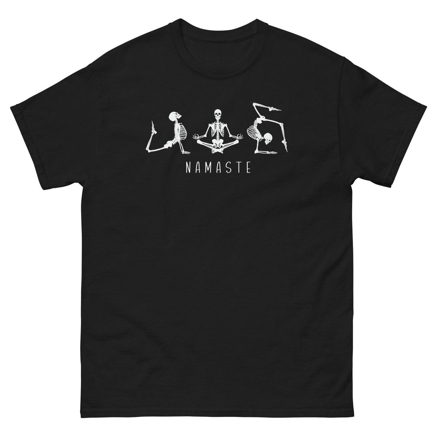 Namaste Skeletons classic tee - Ghostly Tails