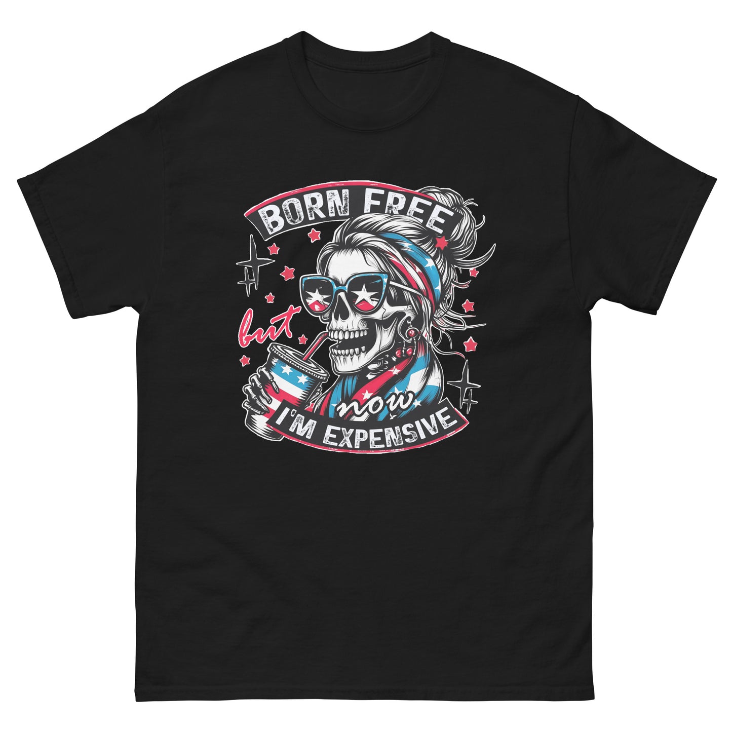 Born Free but Expensive Gildan classic tee - Ghostly Tails