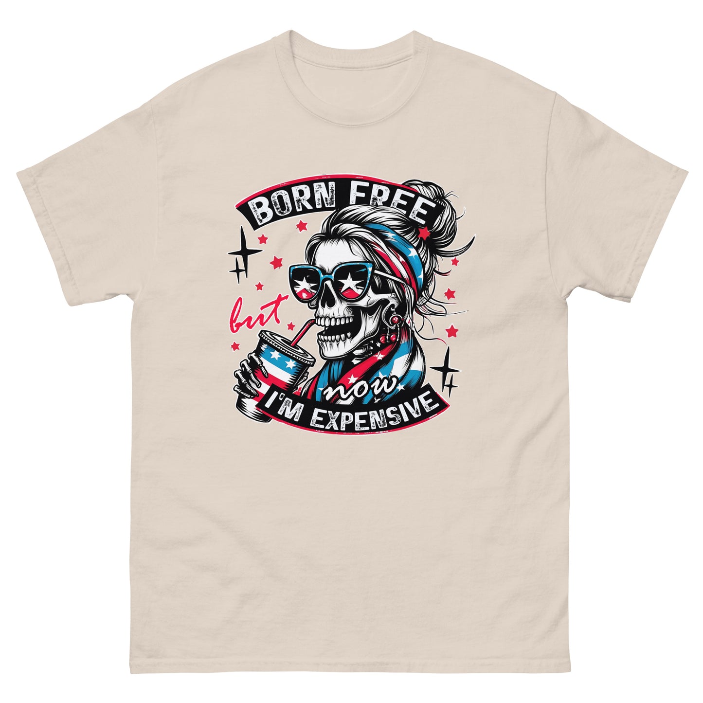 Born Free but Expensive Gildan classic tee - Ghostly Tails