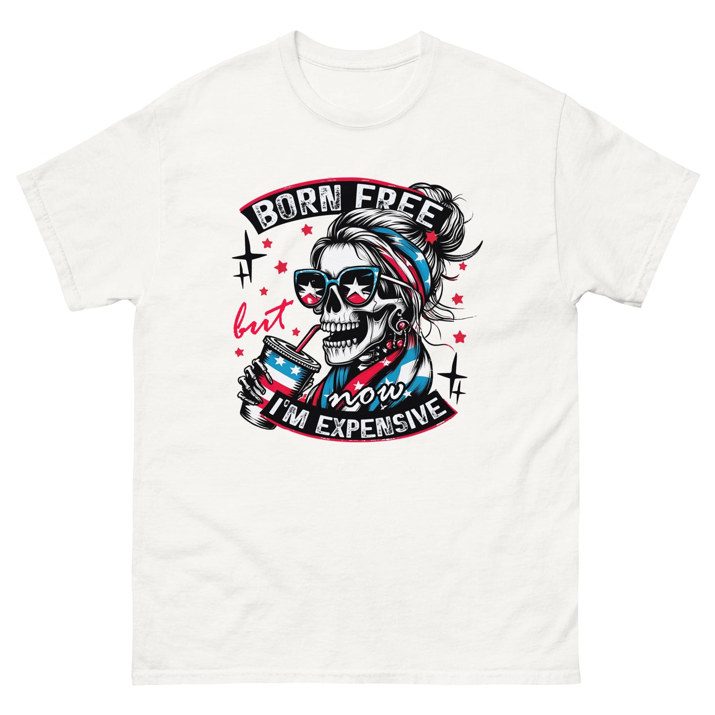 Born Free but Expensive Gildan classic tee - Ghostly Tails