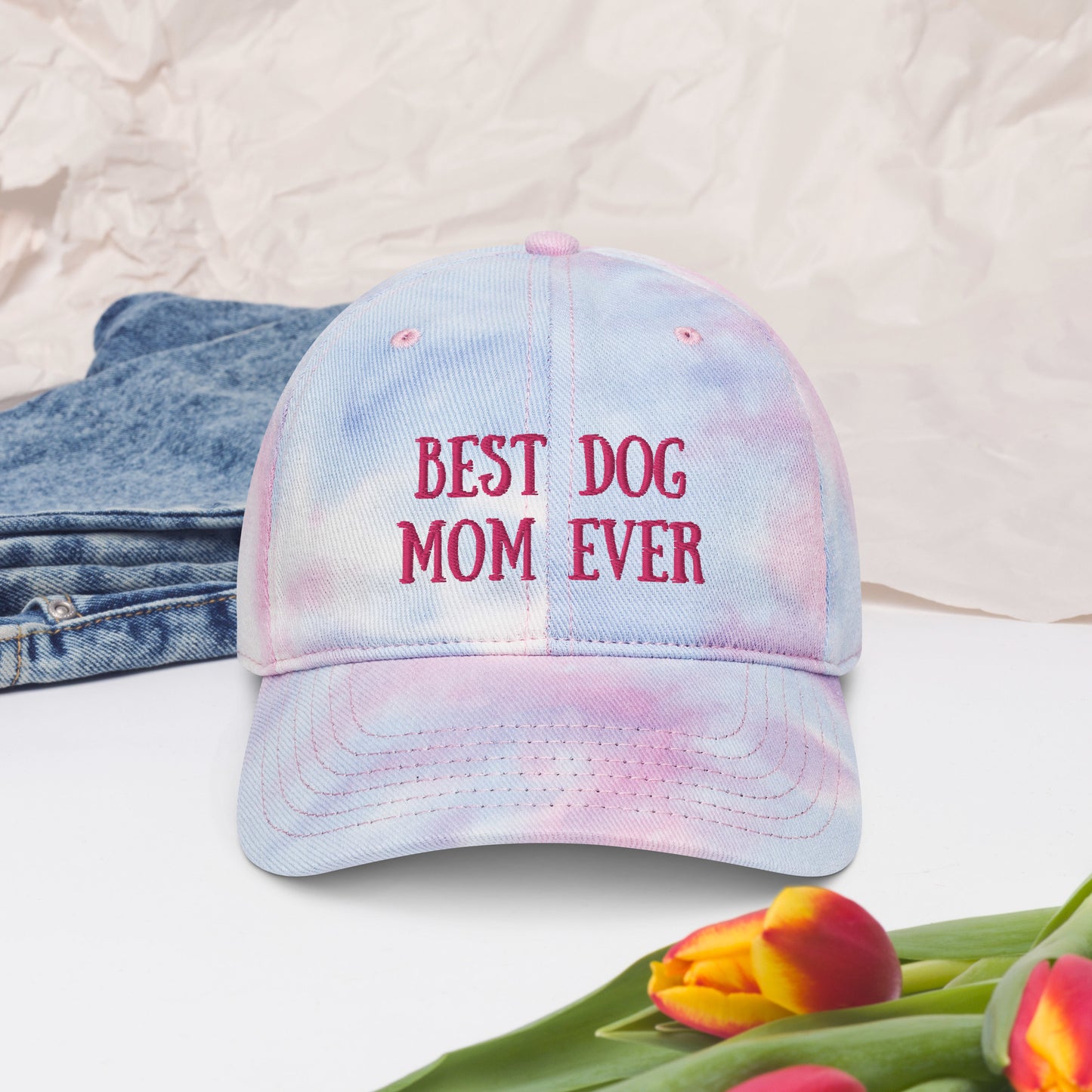 Best Dog Mom Ever Tie dye hat - Ghostly Tails