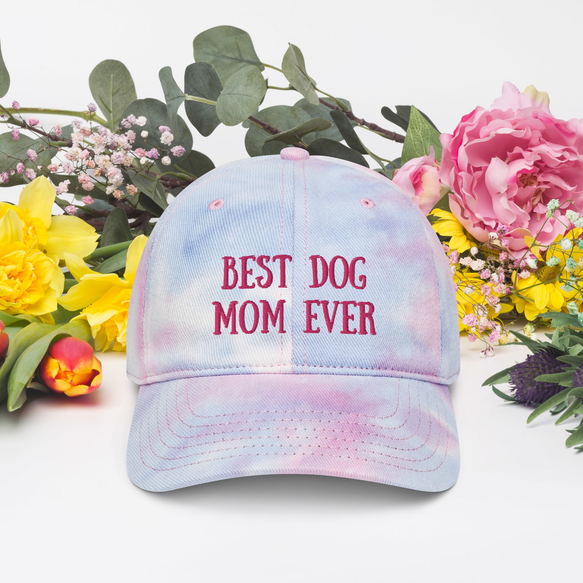 Best Dog Mom Ever Tie dye hat - Ghostly Tails