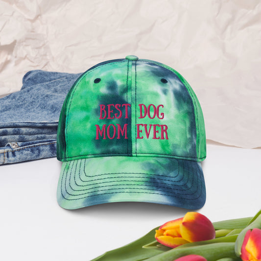 Best Dog Mom Ever Tie dye hat - Ghostly Tails