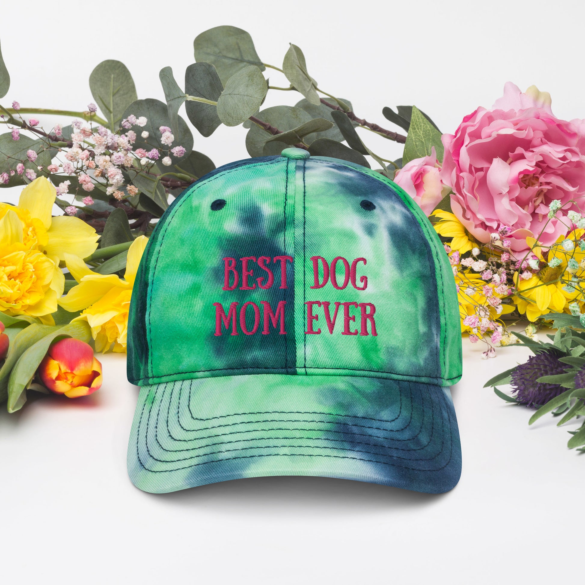 Best Dog Mom Ever Tie dye hat - Ghostly Tails