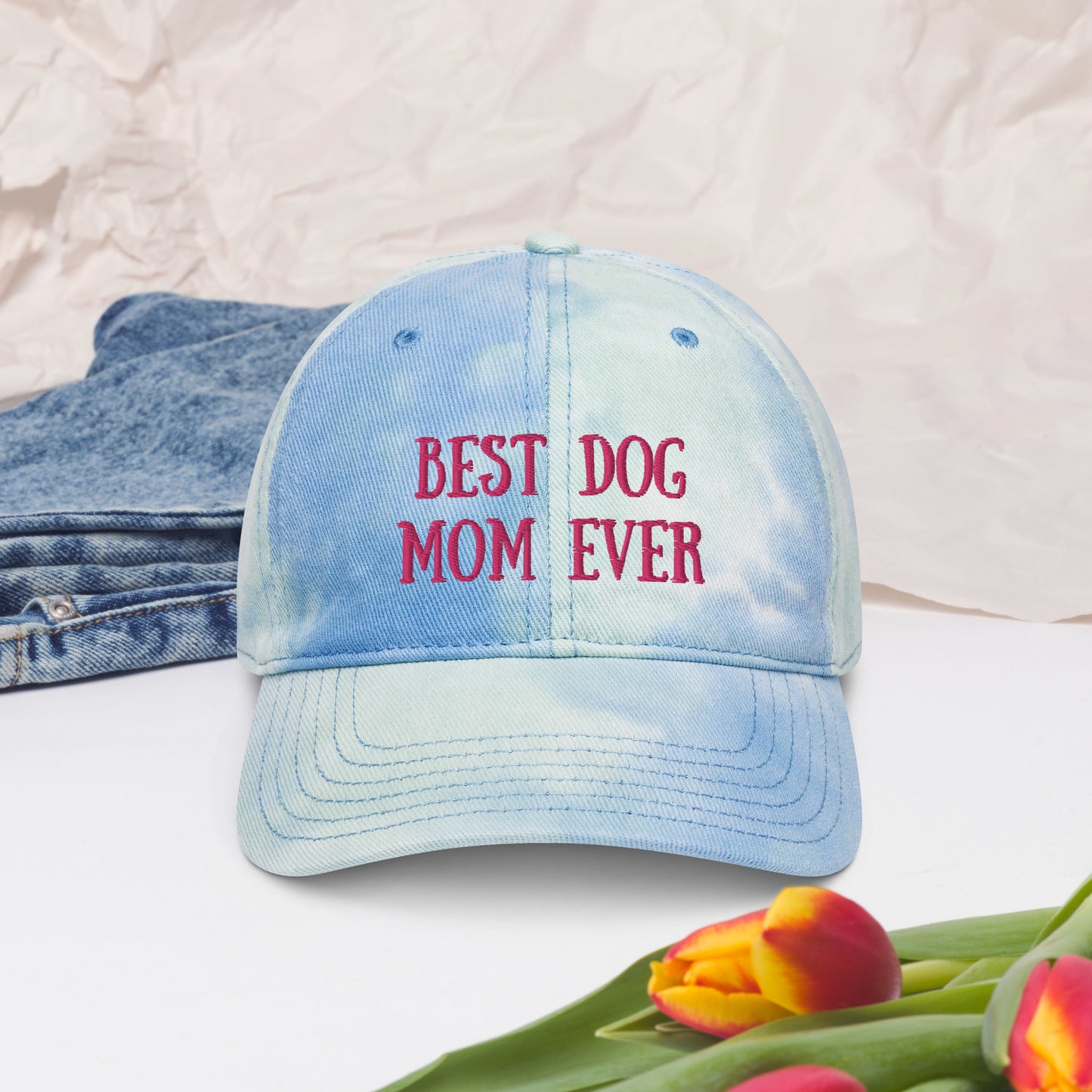 Best Dog Mom Ever Tie dye hat - Ghostly Tails