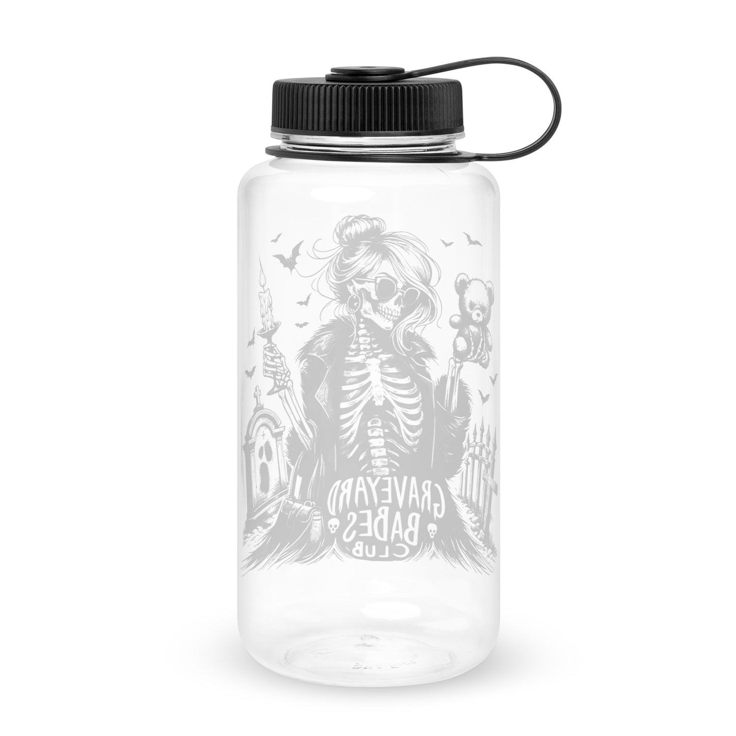 Graveyard Babe Wide mouth plastic water bottle