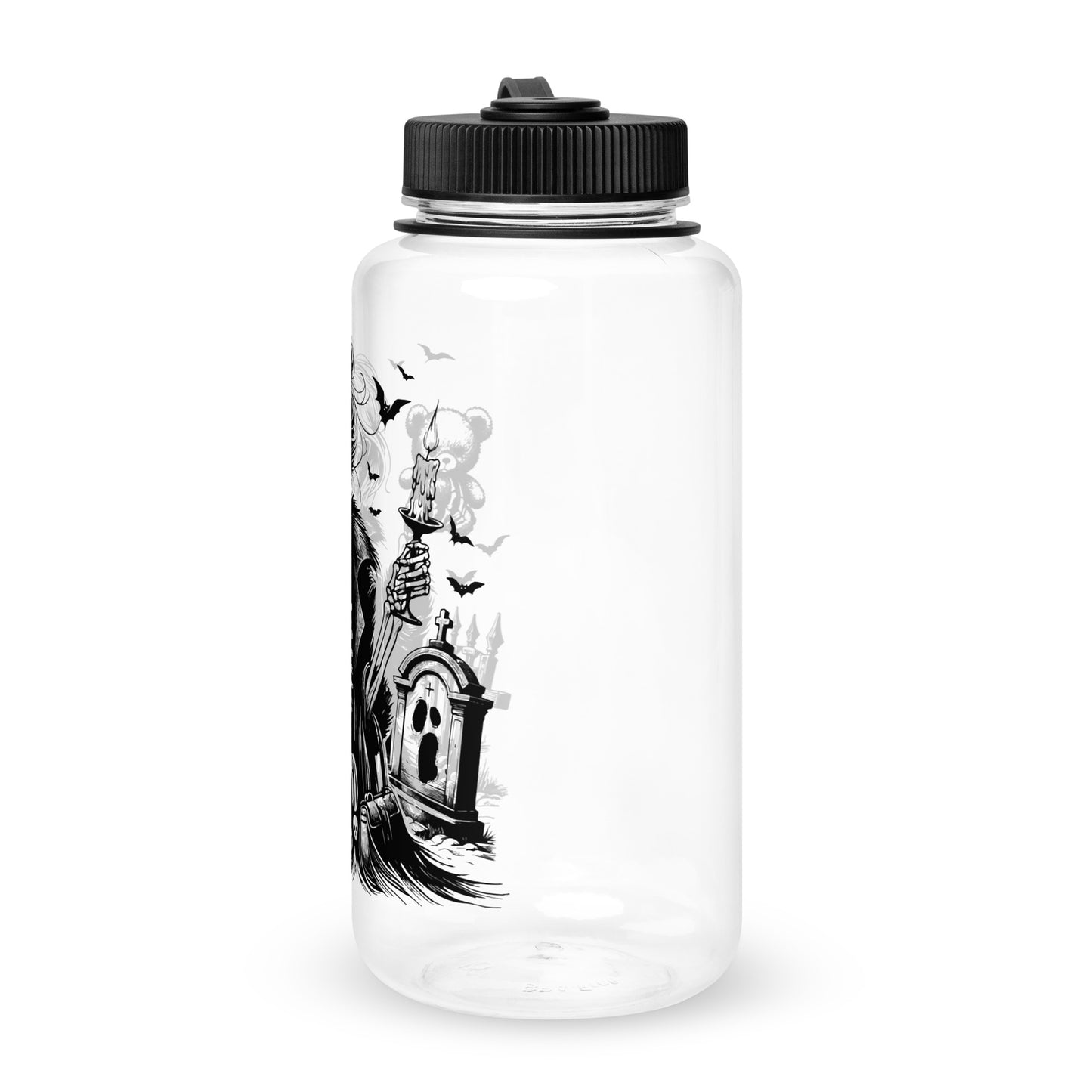 Graveyard Babe Wide mouth plastic water bottle