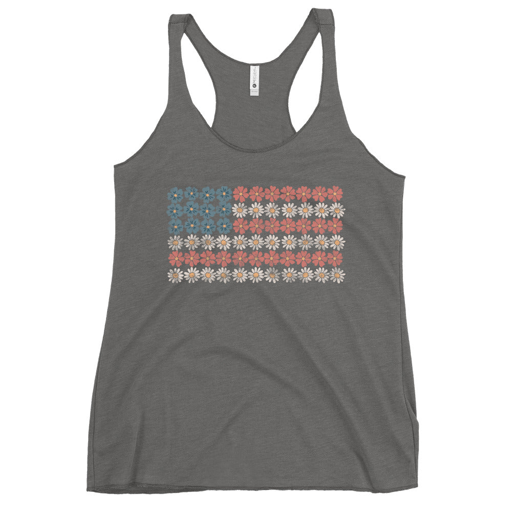 Floral Flag Women's Racerback Tank - Ghostly Tails