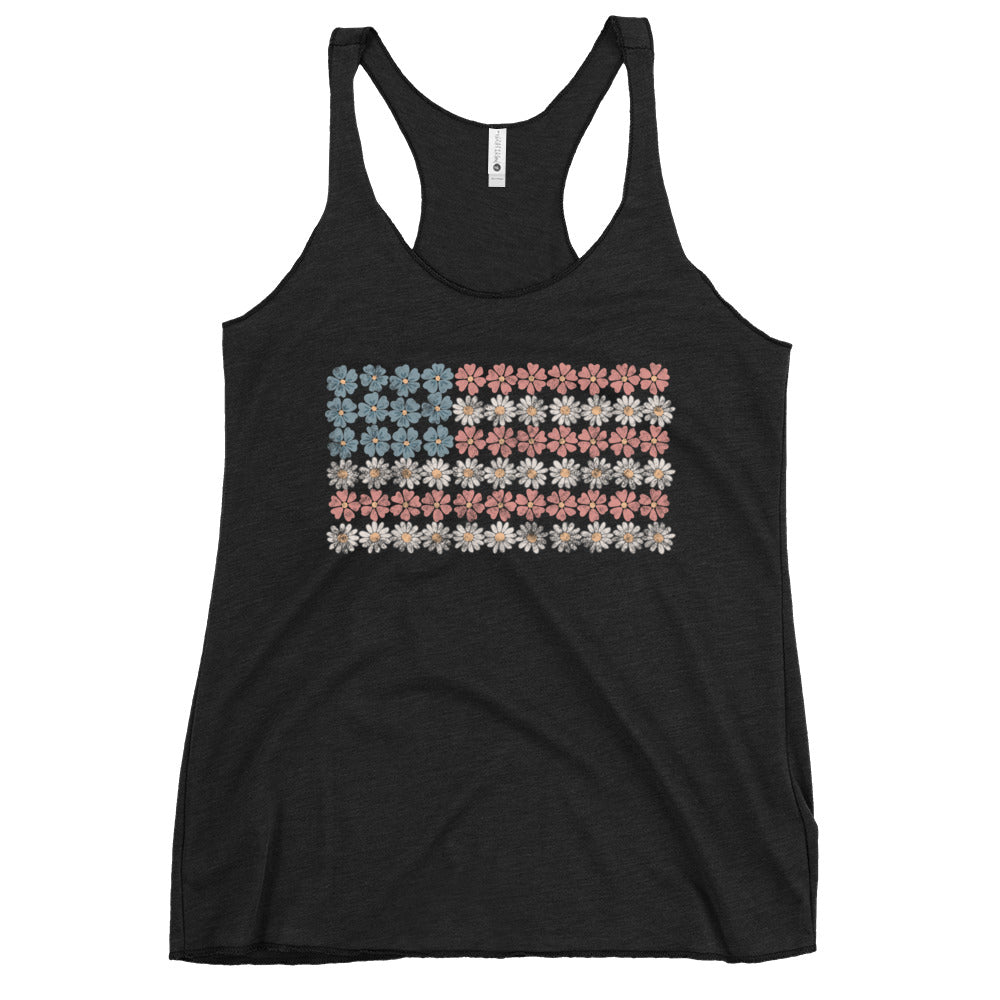 Floral Flag Women's Racerback Tank - Ghostly Tails