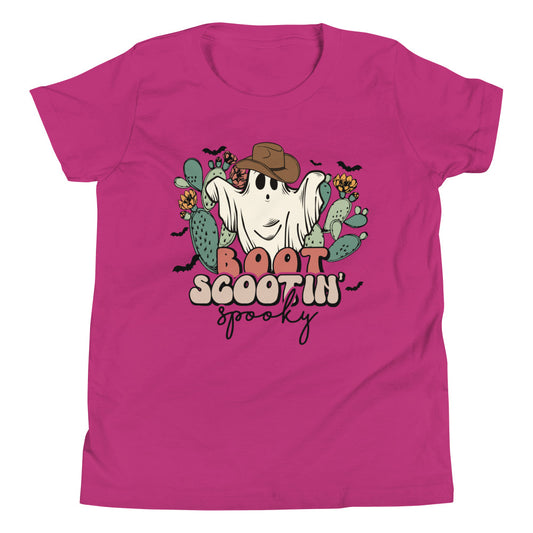 Youth Short Sleeve T-Shirt Boot Scootin' Spooky - wallflowerdogmom